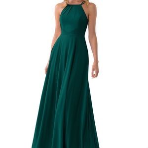 Azazie Melinda Bridesmaid Dress in Pine (Size 2)